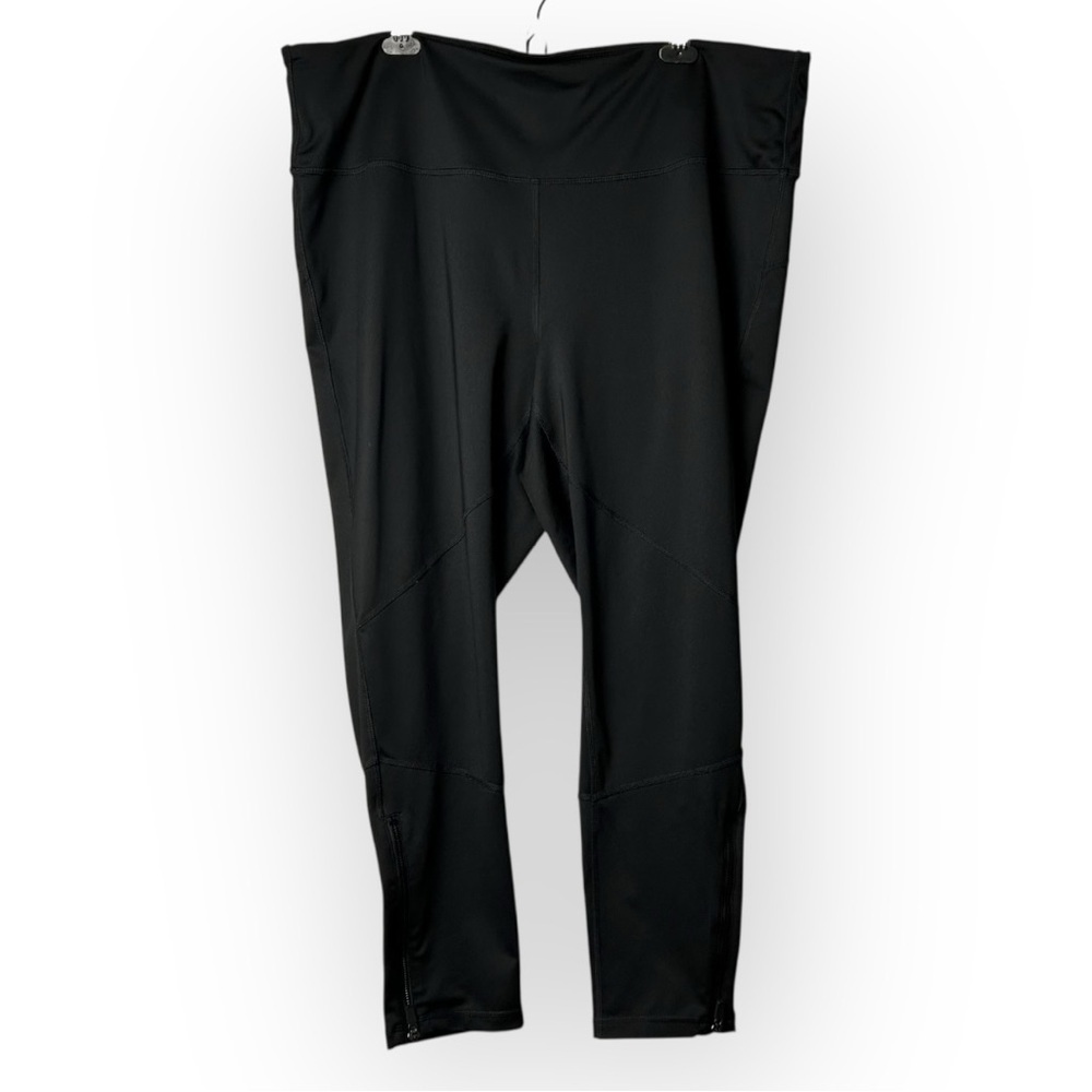 Nola Black Leggings with Zipper Cuffs 3X